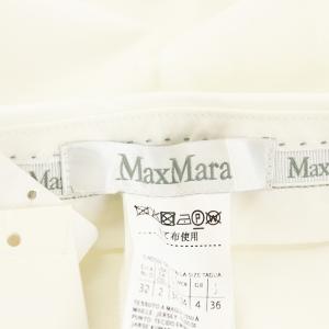 Max Mara パンツ スラックス ジッパーフライ 36 白 ホワイト 178601036 /AN44
