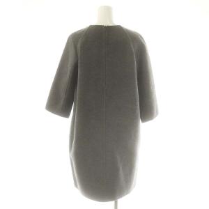 S Max Mara ワンピース ひざ丈 ウール 七分袖 36 グレー /HK