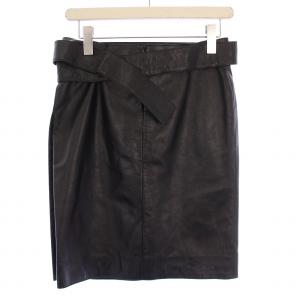 CoSTUME NATIONAL タイトスカート ひざ丈 ベルト 42 黒 /BM