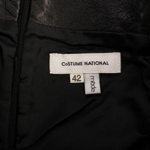 CoSTUME NATIONAL タイトスカート ひざ丈 ベルト 42 黒 /BM