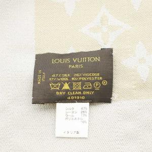 LOUIS VUITTON ショール モノグラムシャイン ストール グレー ゴールド色 M75121