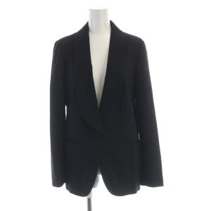 テーラードジャケット シングル 裏地総柄 アウター 40 黒 ブラック JKPSIA0800 /RO