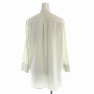 Theory PRIME GGT TIE BLOUSE シャツ ブラウス 長袖 ノーカラー ボウタイ S 白 ホワイト