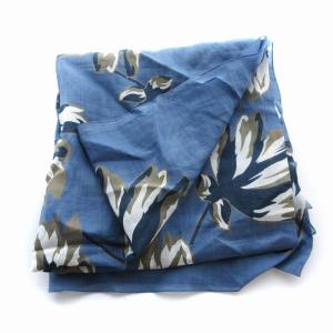 S Max Mara スカーフ 総柄 青 ブルー /EE