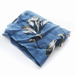 S Max Mara スカーフ 総柄 青 ブルー /EE