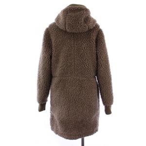 Patagonia W's Dusty Mesa Parka フードコート ロング ジップアップ ロゴ フリース XS 茶