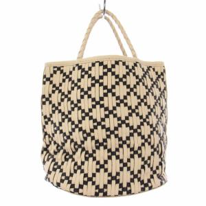 URBAN RESEARCH DOORS 22SS レザーメッシュミニバッグ ハンドバッグ 編み込み やぎ革 ベージュ 黒 DR24-2AG114