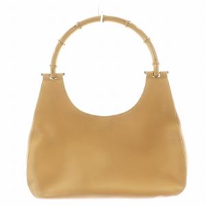 バンブー ハンドバッグ ワンショルダーバッグ レザー ベージュ 001・3739 /AN7 OH