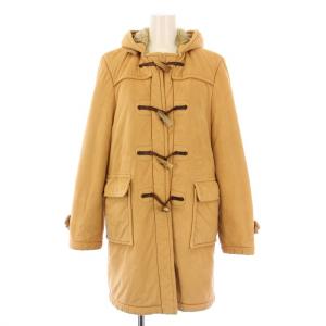 ダッフルコート アウター ミドル丈 フード フェイクスエード トグルボタン 裏地ボア 10 ベージュ /BB