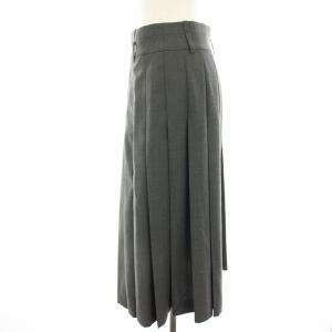 BEAUTY&YOUTH UNITED ARROWS ラッププリーツスカート 巻きスカート ウール混 ロング ミモレ S グレー 1624-199-3874-1930