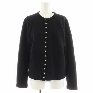 オーガニックコットン メルトン 長袖 カーディガンプレッション Tイ 黒 ブラック EP08M0 /AN25