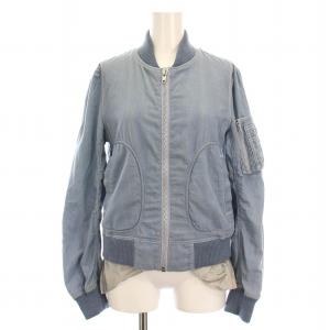 MA-1風デニムブルゾン ジャケット ジップアップ アウター 2 ライトブルー 13SSLU494 /YM
