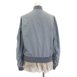 sacai luck MA-1風デニムブルゾン ジャケット ジップアップ アウター 2 ライトブルー 13SSLU494 /YM