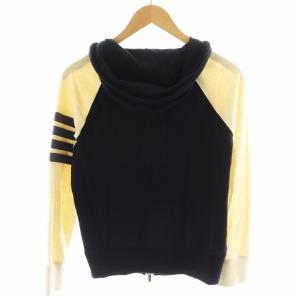 THOM BROWNE パーカー ジップアップ ウール 1 アイボリー 紺 ネイビー MJT017CK9226 /AN23