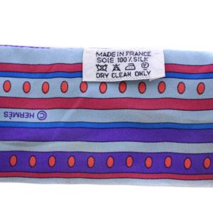 HERMES ツイリー SEQUENCES スカーフ 総柄 シルク フランス製 青 水色 /BM OH