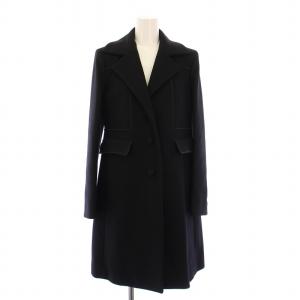チェスターコート アウター ロング丈 ウール 34 黒 ブラック /BB