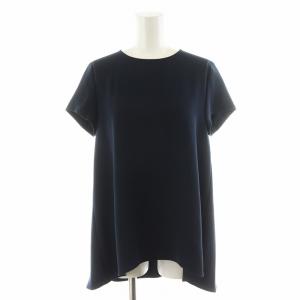 シャツ ブラウス 半袖 36 紺 ネイビー YEB-317-003 /AN31