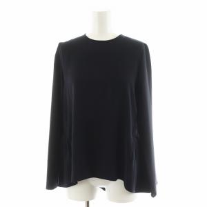 バックギャザー シャツ ブラウス 長袖 36 黒 ブラック YCB-220-154 /AN38