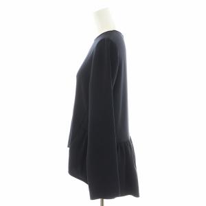 YOKO CHAN YOKOCHAN バックギャザー シャツ ブラウス 長袖 36 黒 ブラック YCB-220-154 /AN38