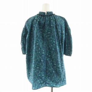 Drawer グリーンプリントギャザーブラウス 36 グリーン 6521-299-0794