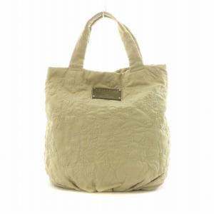 トートバッグ ハンドバッグ ステッチデザイン フラワーモチーフ スカル ベージュ /NQ