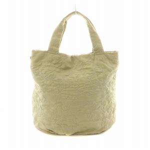 ANTEPRIMA トートバッグ ハンドバッグ ステッチデザイン フラワーモチーフ スカル ベージュ /NQ