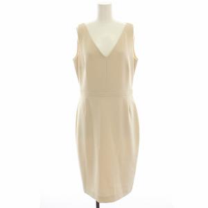ワンピース ジャンパースカート ノースリーブ ひざ丈 ベージュ /HN