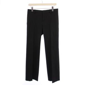 スラックスパンツ ジップフライ ウール 40 黒 /BM