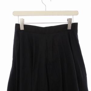 MARGARET HOWELL フレアスカート ロング 2 紺 ネイビー 578-132416 /EE