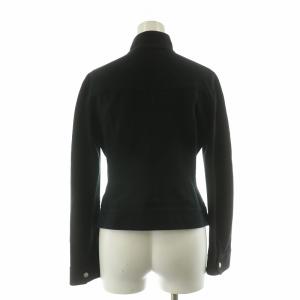 BURBERRY BLUE LABEL ジップアップジャケット チェック切替 長袖 ハイネック 38 ブラック FC524-184-09 /NQ