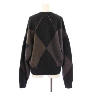 JOURNAL STANDARD L'ESSAGE 24AW BIG ARGAYLE ビッグアーガイルプルオーバー ニット セーター 長袖 Vネック 薄手