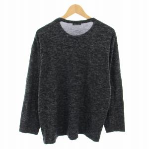 COMME des GARCONS HOMME AD1998 田中オム ヴィンテージ 90s ニット セーター 長袖 チャコールグレー 黒 ブラック HT-070250