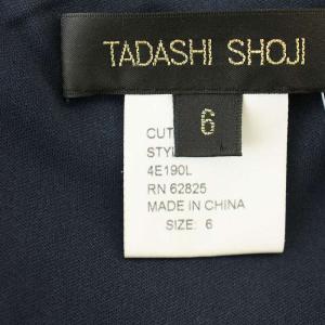 TADASHI SHOJI スパンコール ワンピース ドレス 4E190L ノースリーブ ロング ビジュー 6 ネイビー 紺 /G