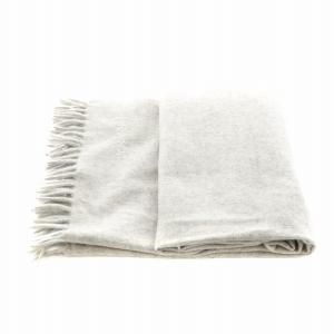 PRADA マフラー フリンジ 刺繍 カシミヤ グレー /AN12 OH