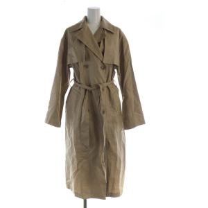 トレンチコート ロング 麻 リネン ベルト付き 34 ベージュ L181APFCO0085SS /RO