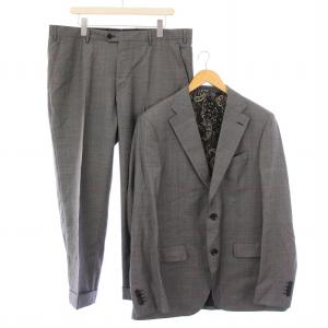 シングルスーツ セットアップ 裏地ペイズリー柄