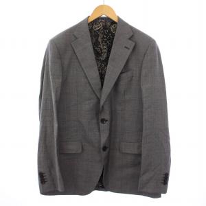 ETRO シングルスーツ セットアップ 裏地ペイズリー柄