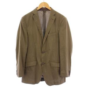 テーラードジャケット ブレザー アウター シングル 総裏地 メッシュ 46 茶 ブラウン /BB
