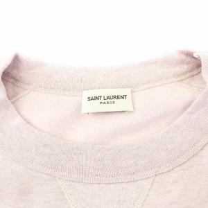 SAINT LAURENT PARIS カレッジロゴ スウェット XL パープル 683995