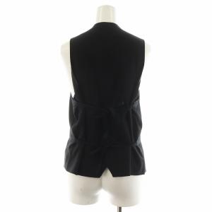 ANN DEMEULEMEESTER ベスト バックリボン ウール 34 黒 ブラック 352-21-42114 /AN21