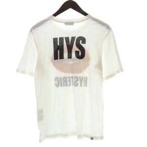 HYSTERIC GLAMOUR Tシャツ カットソー プリント クルーネック 半袖 S 白 ホワイト 02182CT34 /RO