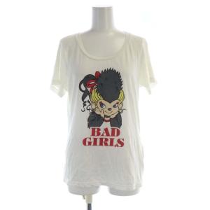 Tシャツ カットソー プリント 半袖  M 白 ホワイト 01182CT16 /RO