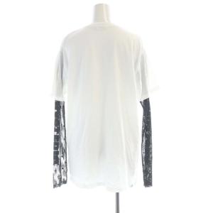 HYSTERIC GLAMOUR Tシャツ カットソー ハンバーガーモチーフ 切替 メッシュ 長袖 F 白 ホワイト 0118CL07 /RO
