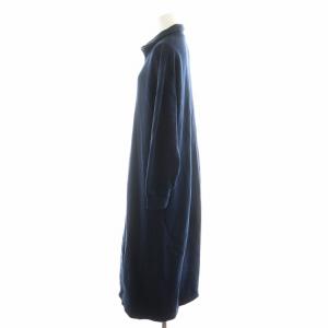 EVERYDAY I LIKE 24AW ハーフジップスウェットドレス ワンピース ロング丈 長袖 コットン 36 紺 ネイビー 24040586801030