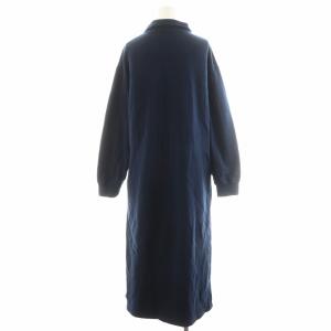 EVERYDAY I LIKE 24AW ハーフジップスウェットドレス ワンピース ロング丈 長袖 コットン 36 紺 ネイビー 24040586801030