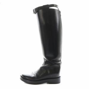 ロングブーツ レザー 36 ブラック