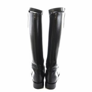 ANN DEMEULEMEESTER ロングブーツ レザー 36 ブラック
