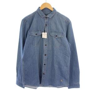 デニムシャツ 長袖 ドット柄 3 インディゴ D1M21-720-26 /BM