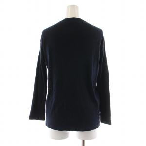 GALERIE VIE 24SS ソフトジャージーリブ クルーネックカーディガン ニット 長袖 F ネイビー 23-03-41-03105