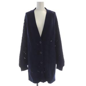 カーディガン ニット Vネック カシミヤ混 長袖 M 紺 ネイビー CHS18WMC02520 /RO